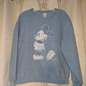 Disney Light Blue Women's Hoodie with Mickey Graphic